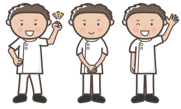 Equipe dynamique et souriante